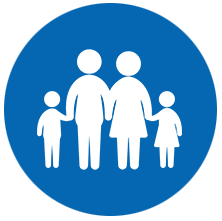 Family Law icon showing family